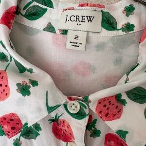 J.Crew Strawberry Print Shirt dress
